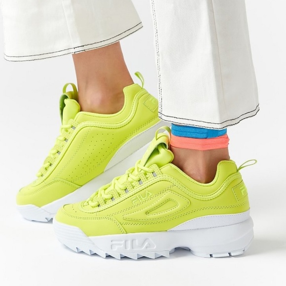 fila shoes neon yellow